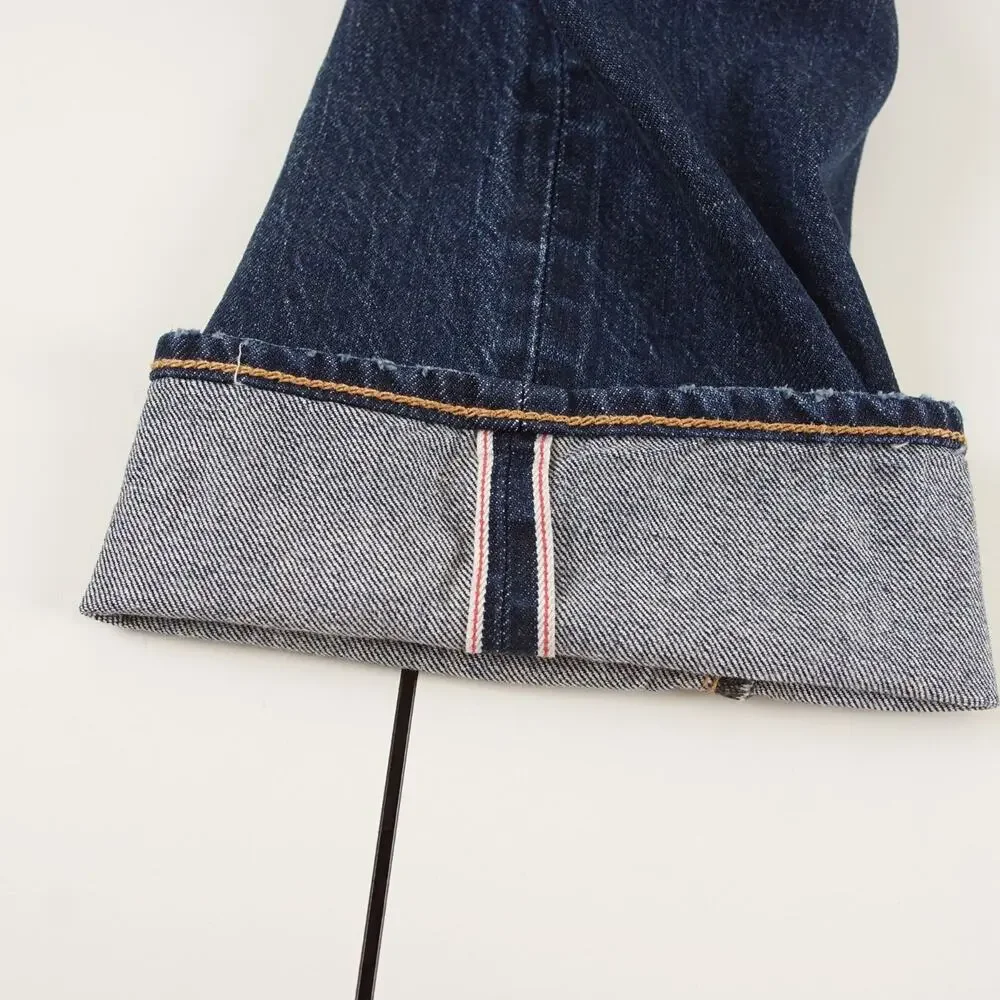 Levis 501 Original Fit Selvedge Blue Button Fly Straight Leg Jeans Sz 32 x 32